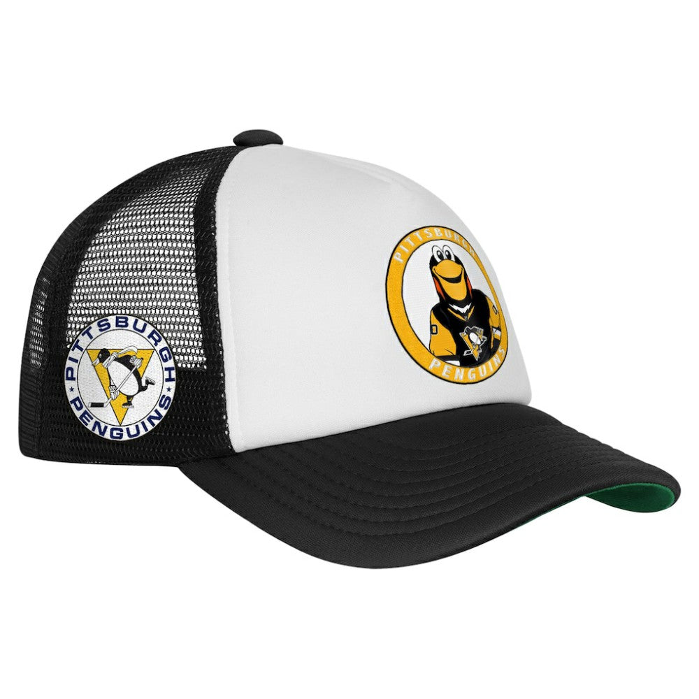 NHL White Pittsburgh Penguins Mitchell & Ness Youth Mascot Adjustable Trucker Hat