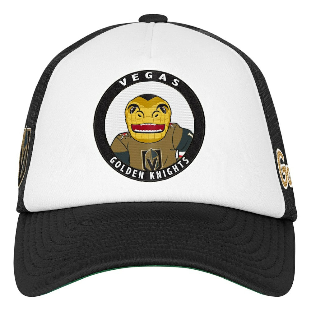 NHL White Vegas Golden Knights Mitchell & Ness Youth Mascot Adjustable Trucker Hat