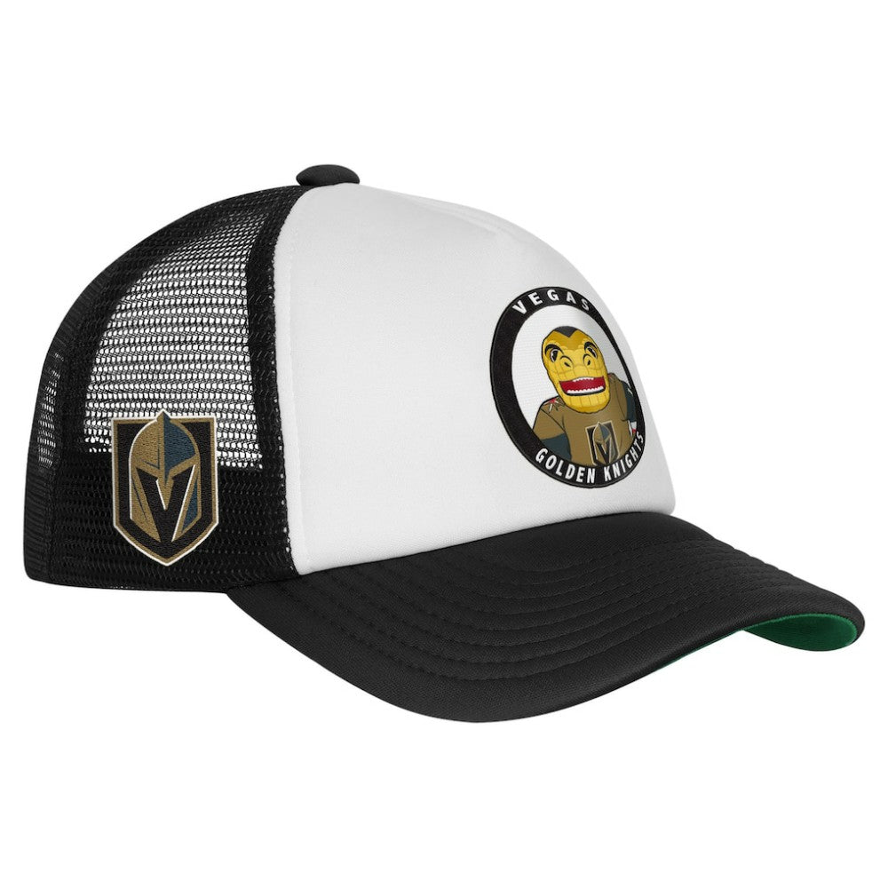 NHL White Vegas Golden Knights Mitchell & Ness Youth Mascot Adjustable Trucker Hat