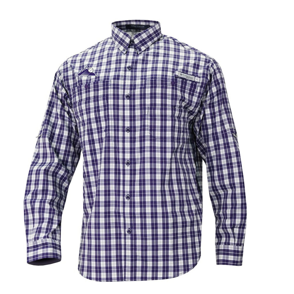 MLB Colorado Rockies Columbia Super Tamiami Omni-Shade Long Sleeve Button-Down Shirt