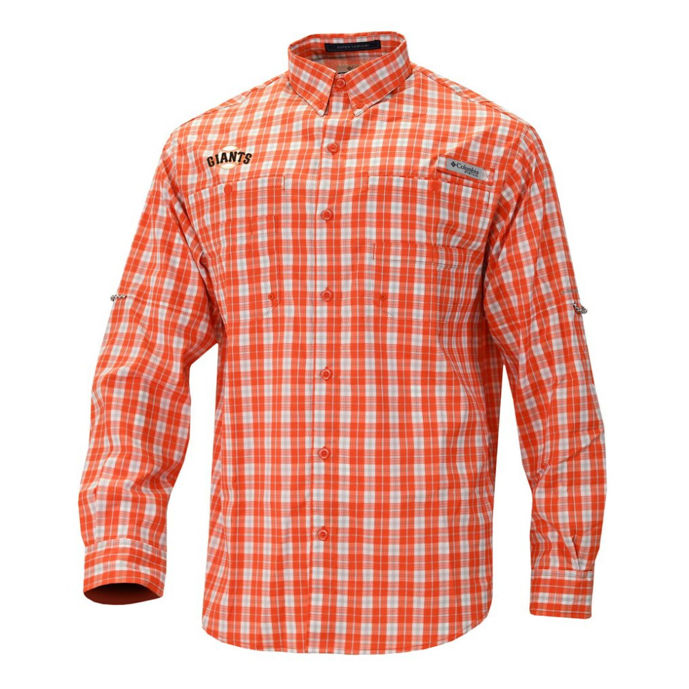 MLB San Francisco Giants Columbia Super Tamiami Omni-Shade Long Sleeve Button-Down Shirt