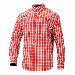 MLB Toronto Blue Jays Columbia Super Tamiami Omni-Shade Long Sleeve Button-Down Shirt