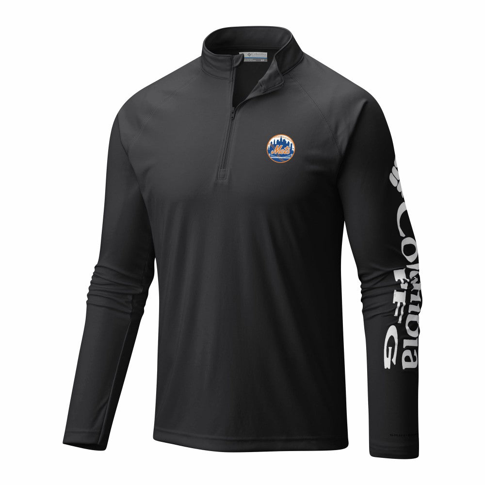 MLB New York Mets Columbia Terminal Tackle Omni-Wick Raglan Quarter-Zip Pullover