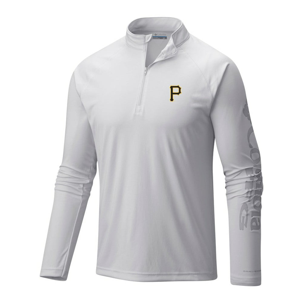 MLB Pittsburgh Pirates Columbia Terminal Tackle Omni-Wick Raglan Quarter-Zip Pullover