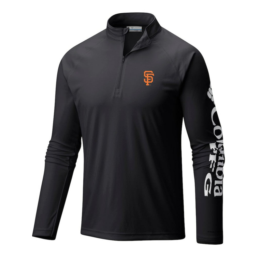 MLB San Francisco Giants Columbia Terminal Tackle Omni-Wick Raglan Quarter-Zip Pullover