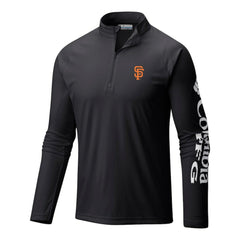 MLB San Francisco Giants Columbia Terminal Tackle Omni-Wick Raglan Quarter-Zip Pullover