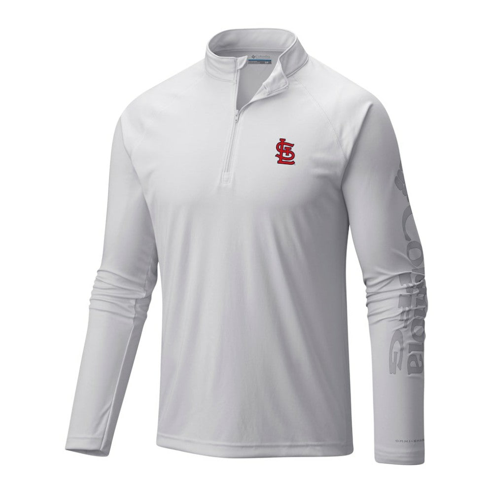 MLB St. Louis Cardinals Columbia Terminal Tackle Omni-Wick Raglan Quarter-Zip Pullover