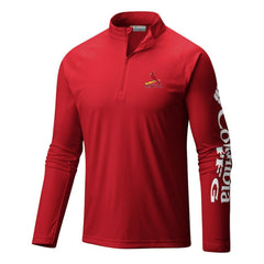 MLB St. Louis Cardinals Columbia Terminal Tackle Omni-Wick Raglan Quarter-Zip Pullover