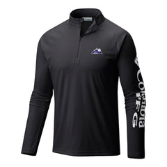 MLB Colorado Rockies Columbia Terminal Tackle Omni-Wick Raglan Quarter-Zip Pullover
