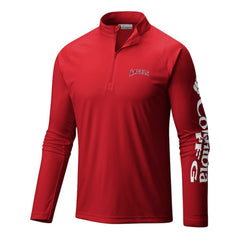 MLB Los Angeles Angels Columbia Terminal Tackle Omni-Wick Raglan Quarter-Zip Pullover