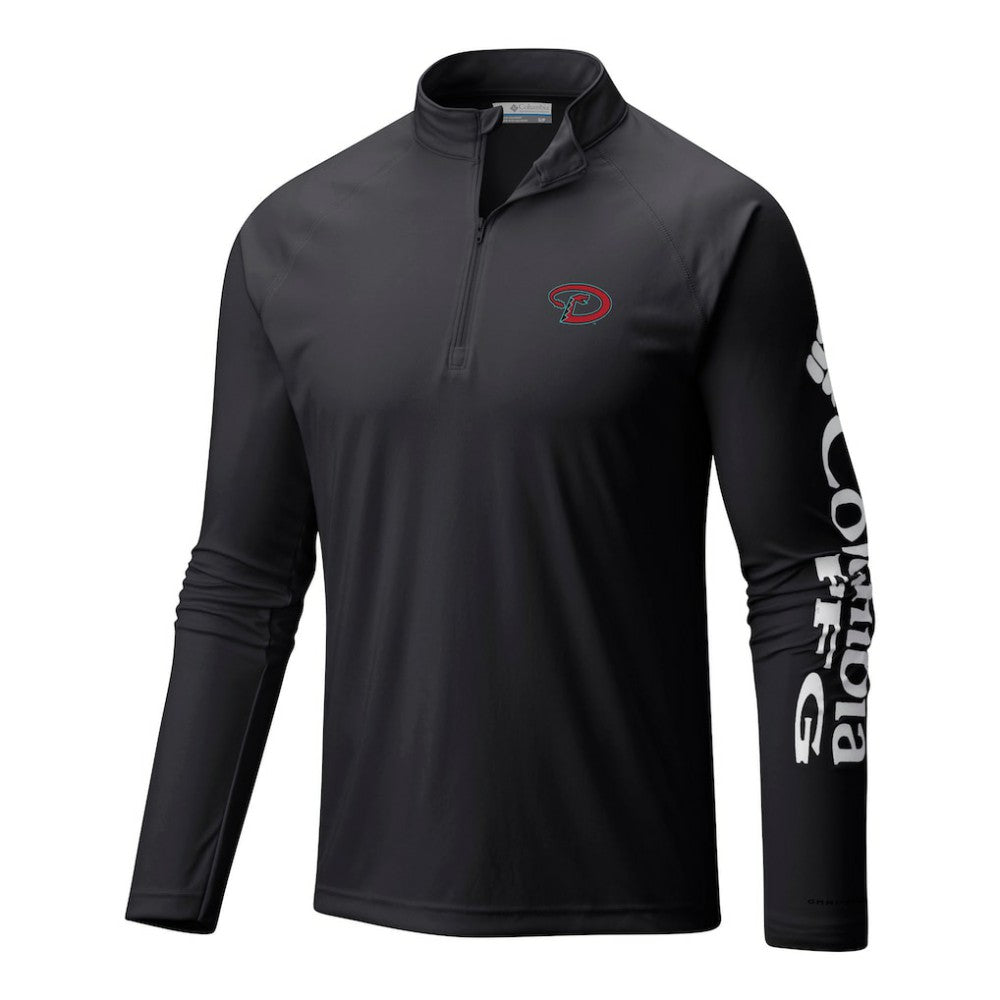MLB Arizona Diamondbacks Columbia Terminal Tackle Omni-Wick Raglan Quarter-Zip Pullover