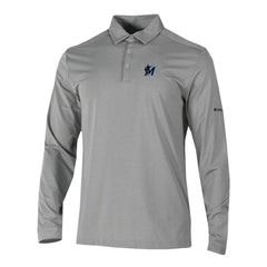 MLB Miami Marlins Columbia Omni-Wick Pin High Long Sleeve Polo