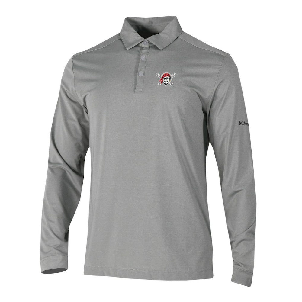 MLB Pittsburgh Pirates Columbia Omni-Wick Pin High Long Sleeve Polo