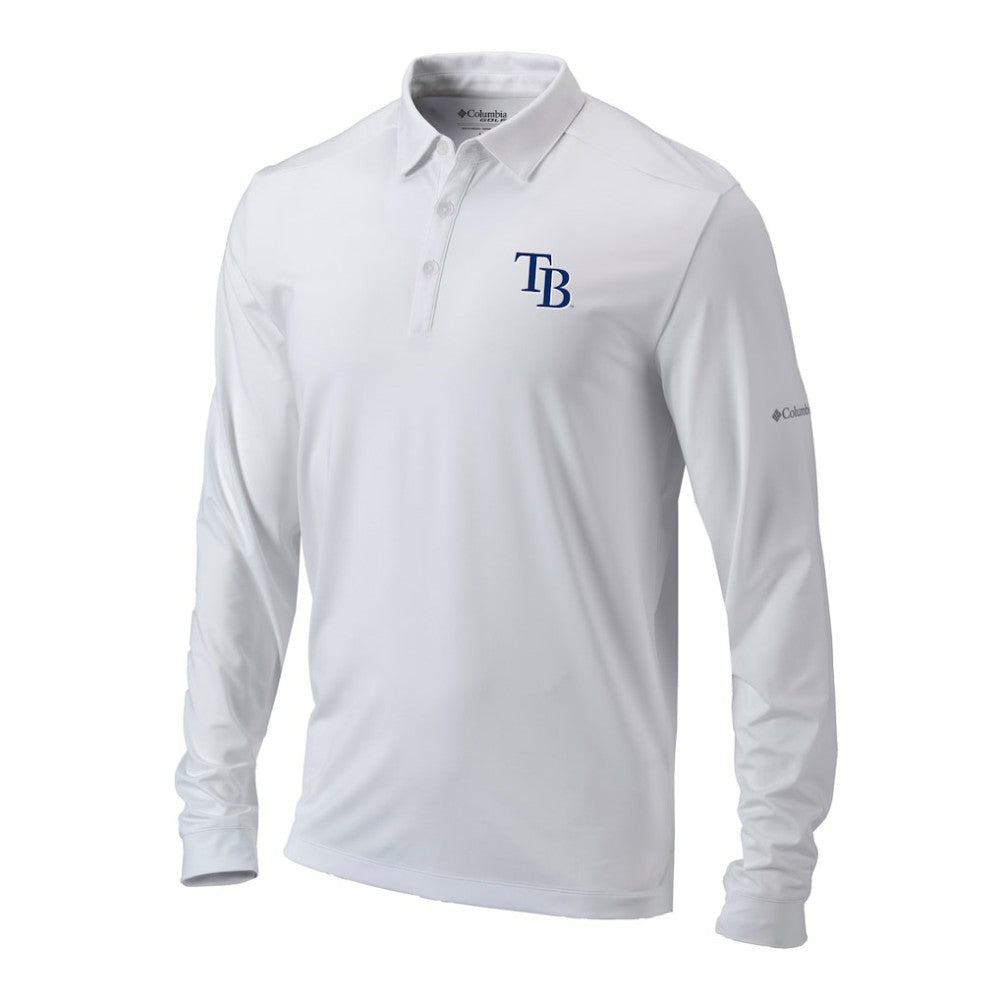 MLB Tampa Bay Rays Columbia Omni-Wick Pin High Long Sleeve Polo