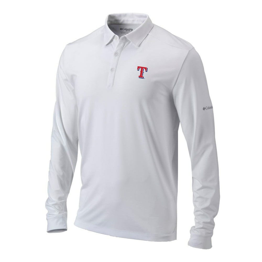 MLB Texas Rangers Columbia Omni-Wick Pin High Long Sleeve Polo