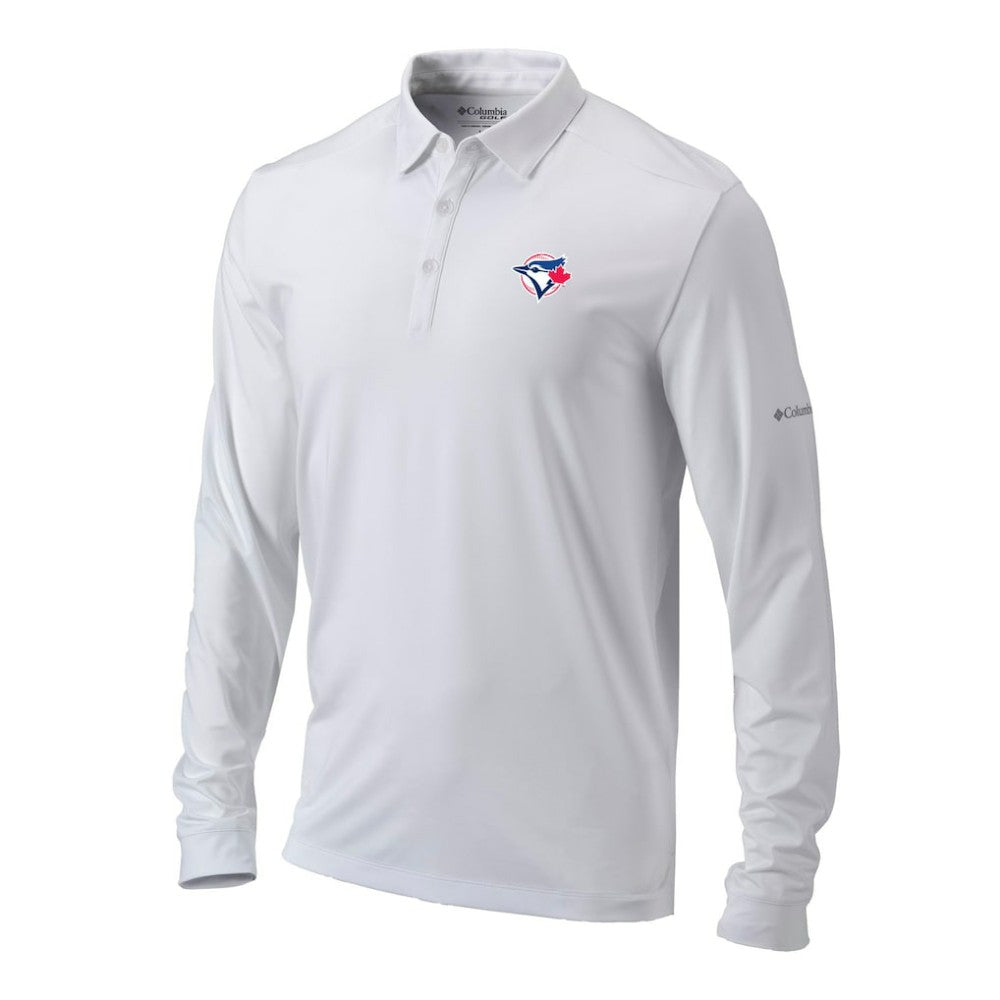 MLB Toronto Blue Jays Columbia Omni-Wick Pin High Long Sleeve Polo