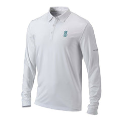 MLB Seattle Mariners Columbia Omni-Wick Pin High Long Sleeve Polo
