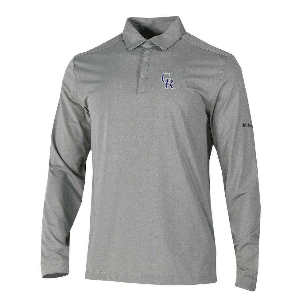 MLB Colorado Rockies Columbia Omni-Wick Pin High Long Sleeve Polo