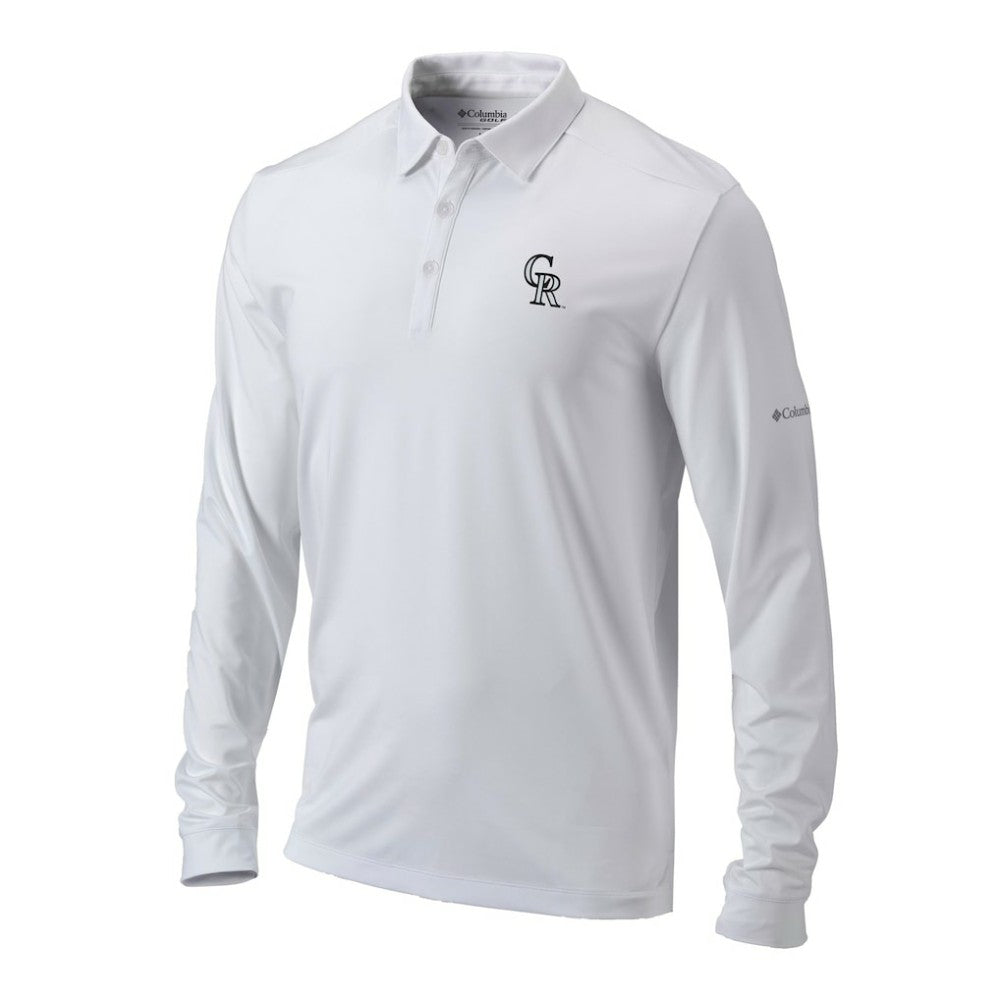 MLB Colorado Rockies Columbia Omni-Wick Pin High Long Sleeve Polo