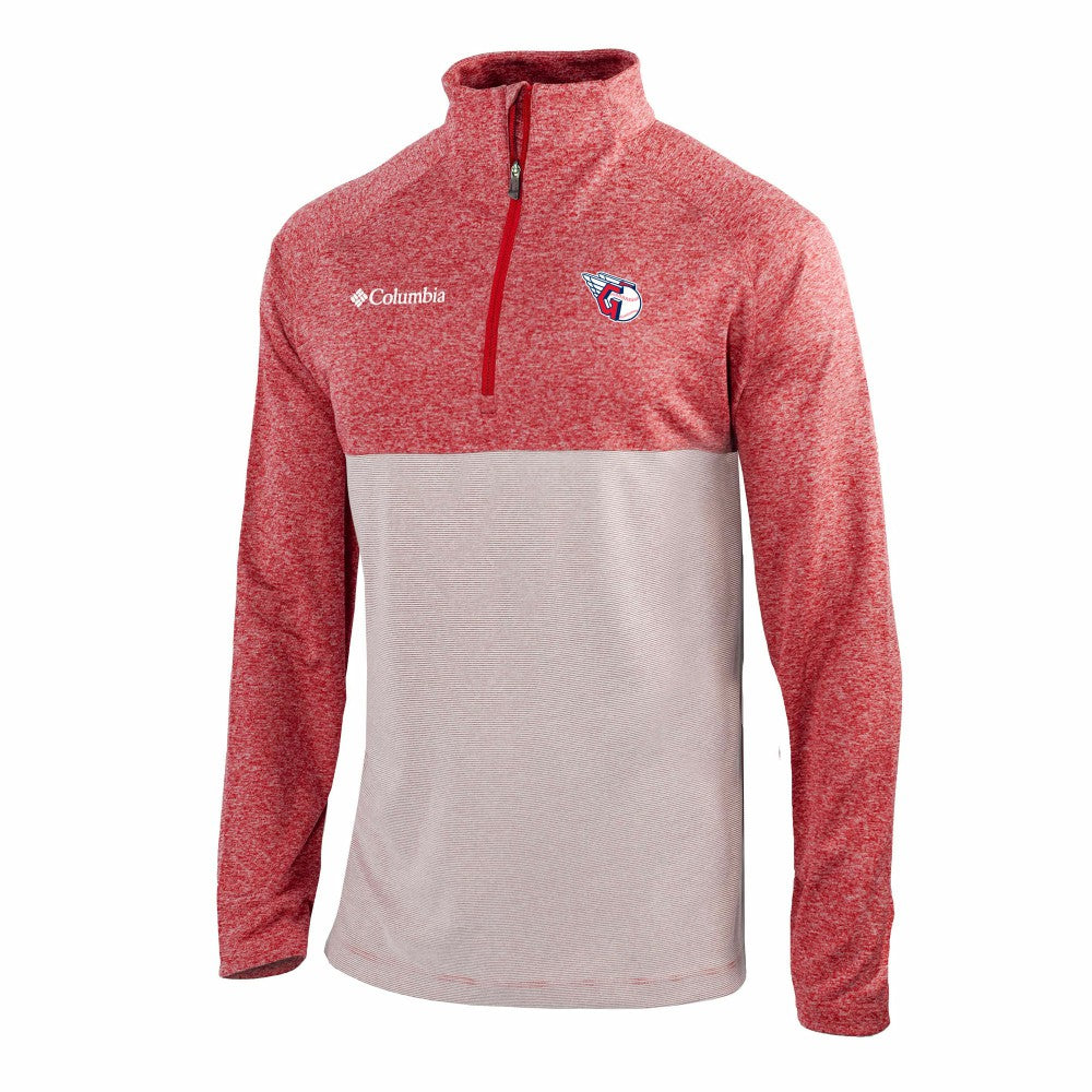 MLB Cleveland Guardians Columbia Omni-Wick Raglan Rockin' It Quarter-Zip Pullover