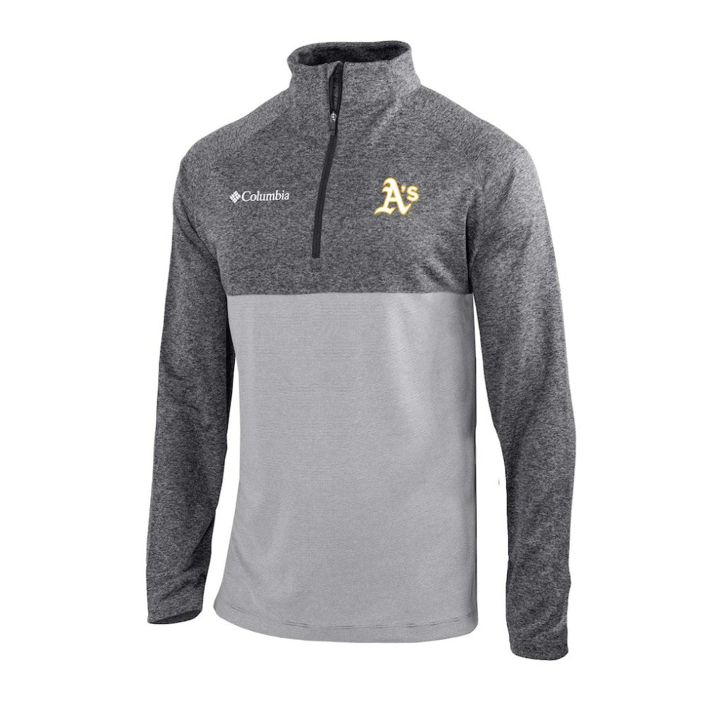 MLB Athletics Columbia Omni-Wick Raglan Rockin' It Quarter-Zip Pullover