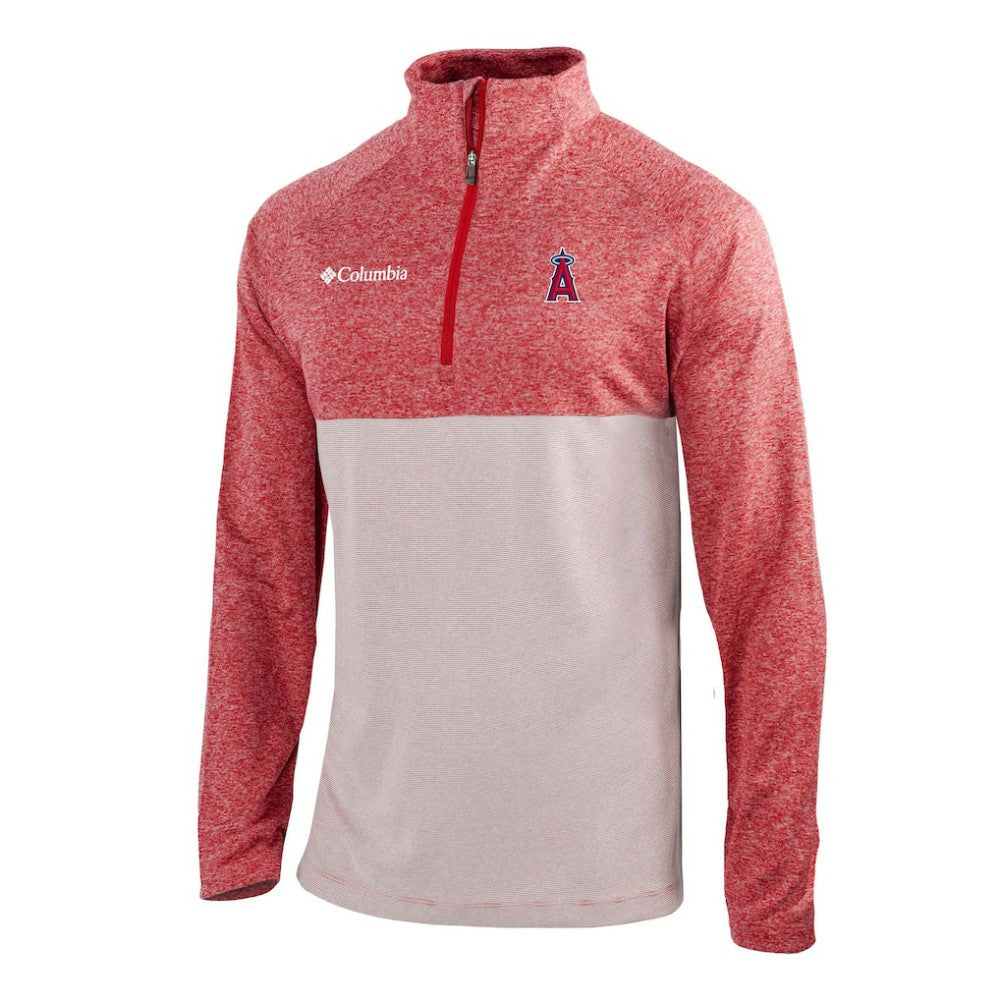 MLB Los Angeles Angels Columbia Omni-Wick Raglan Rockin' It Quarter-Zip Pullover