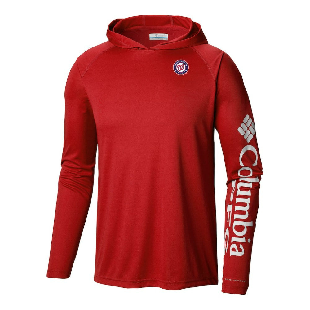 MLB Washington Nationals Columbia Terminal Tackle Omni-Shade Pullover Hoodie