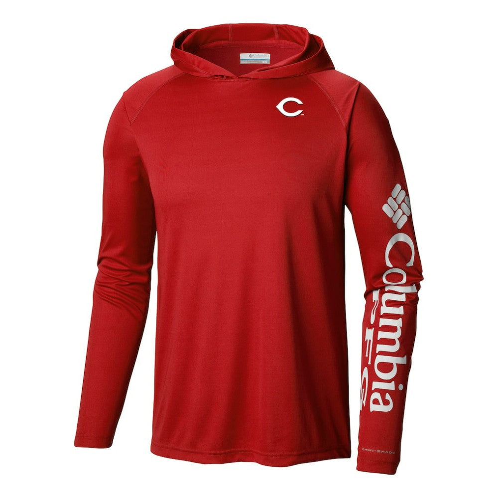 MLB Cincinnati Reds Columbia Terminal Tackle Omni-Shade Pullover Hoodie