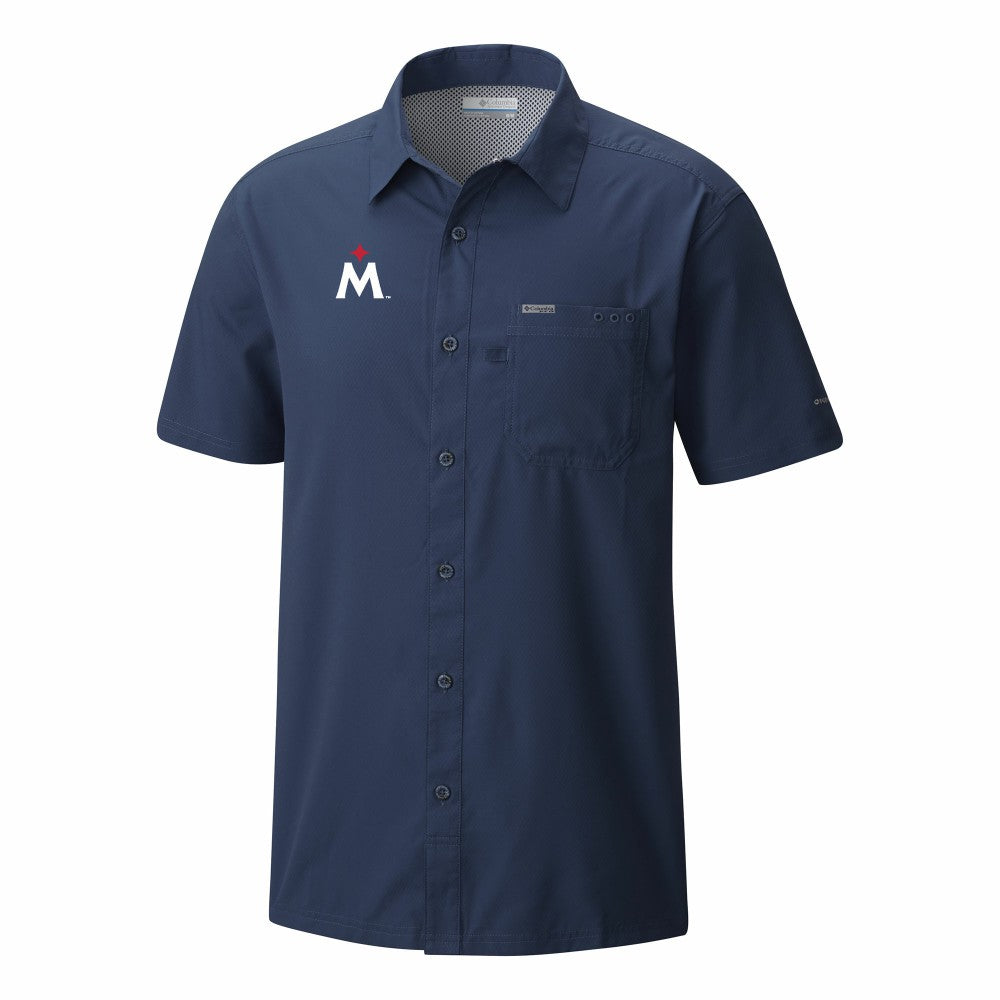MLB Minnesota Twins Columbia Slack Tide Omni-Wick Button-Up Camp Shirt