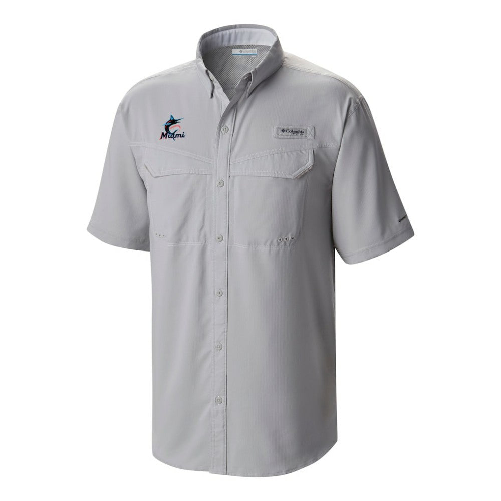 MLB Miami Marlins Columbia Omni-Wick Low Drag Offshore Button-Up Shirt