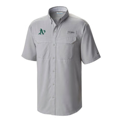 MLB Athletics Columbia Omni-Wick Low Drag Offshore Button-Up Shirt