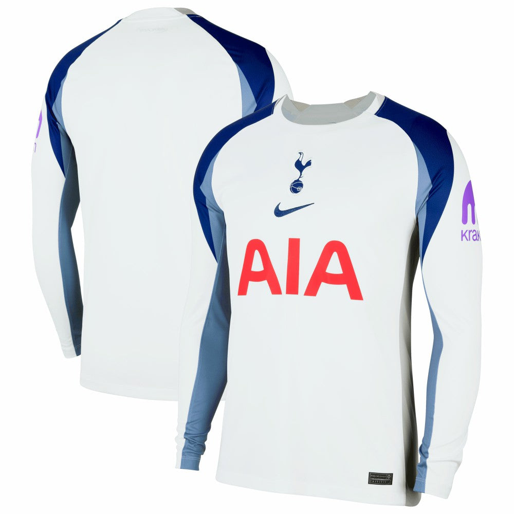 Tottenham Hotspur 2025/26 Home Replica Long Sleeve Jersey - Nike White