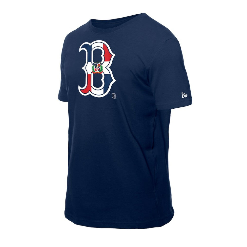 MLB Boston Red Sox New Era Dominican Republic Flag Logo T-Shirt