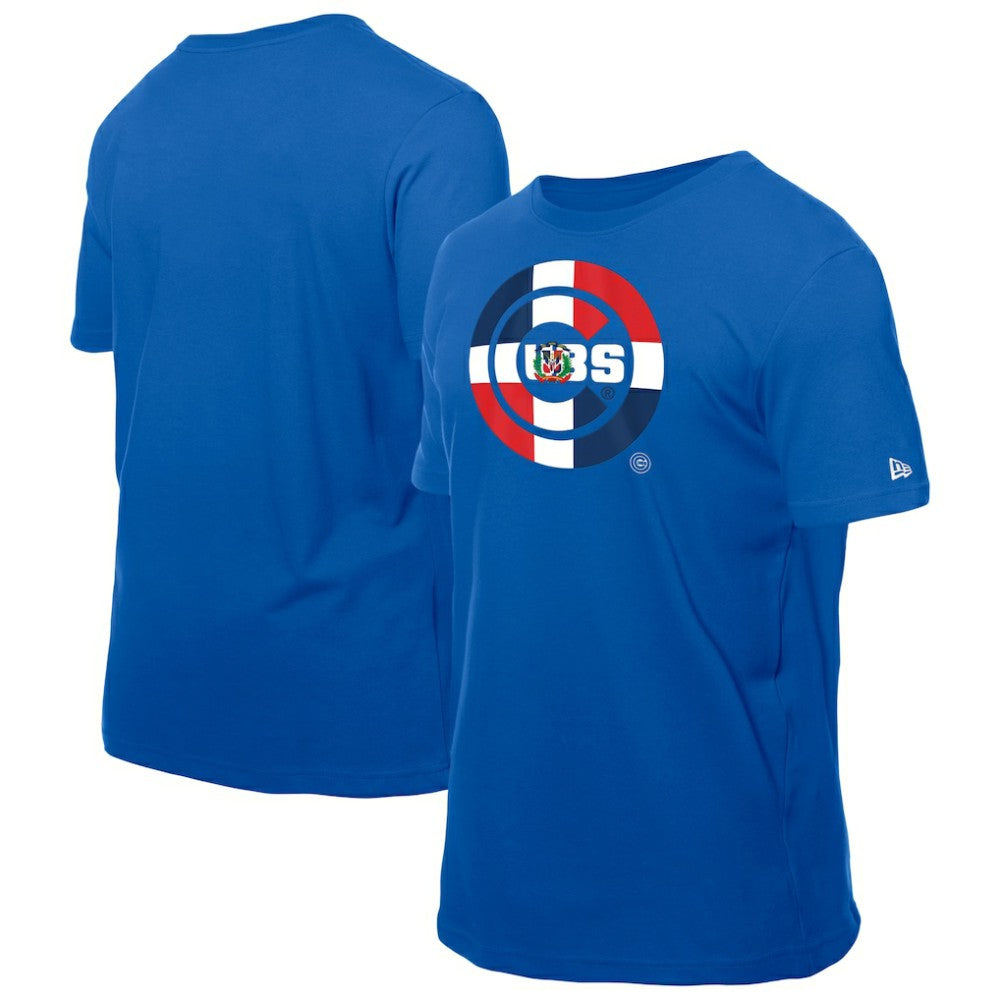 MLB Chicago Cubs New Era Dominican Republic Flag Logo T-Shirt