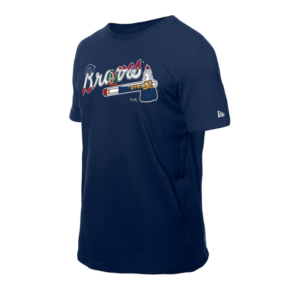 MLB Atlanta Braves New Era Dominican Republic Flag Logo T-Shirt