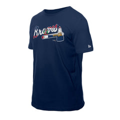 MLB Atlanta Braves New Era Dominican Republic Flag Logo T-Shirt