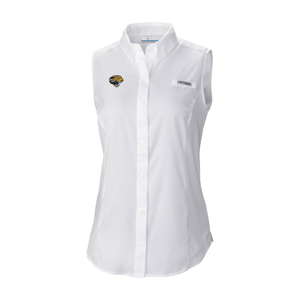 Women's Historic Tamiami Omni-Shade Sleeveless Button-Up Shirt - Jacksonville Jaguars