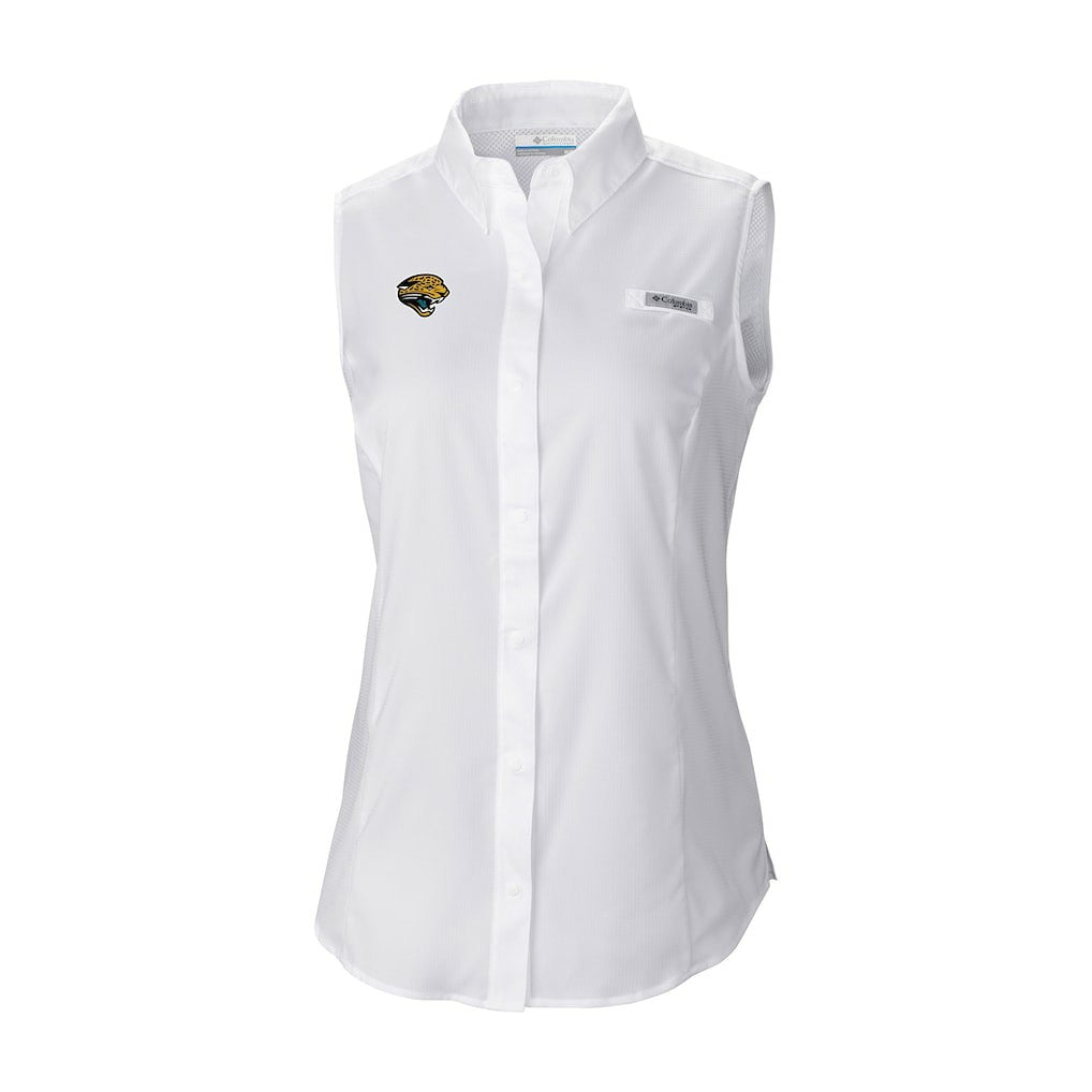 Women's Historic Tamiami Omni-Shade Sleeveless Button-Up Shirt - Jacksonville Jaguars
