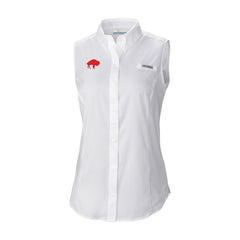 Women's Historic Tamiami Omni-Shade Sleeveless Button-Up Shirt - Buffalo Bills
