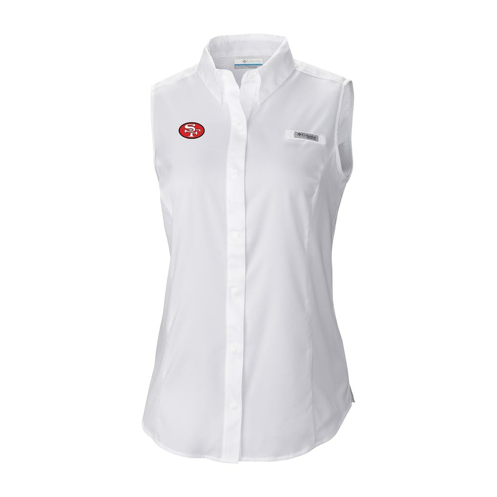 Women's Historic Tamiami Omni-Shade Sleeveless Button-Up Shirt - San Francisco 49ers