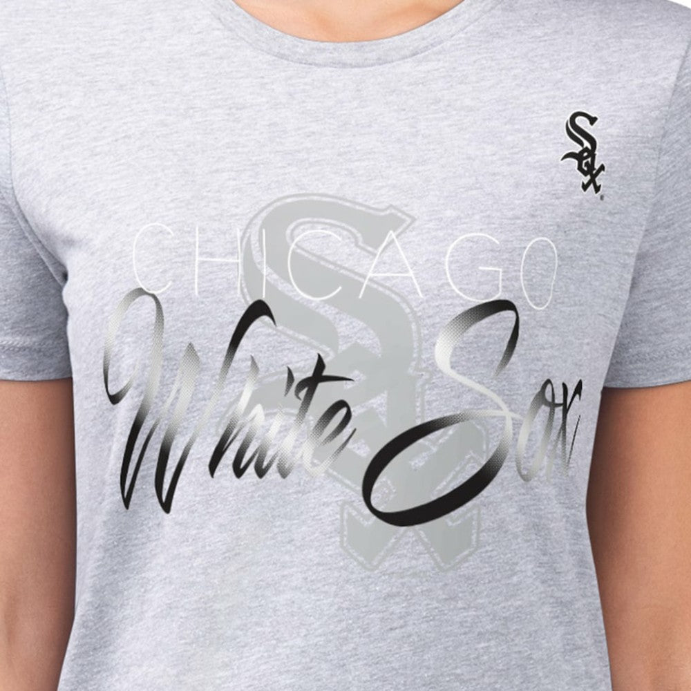 MLB Chicago White Sox G-III 4Her by Carl Banks Women's Super-Slim Fit Lightweight Shadow Logo Graphic T-Shirt