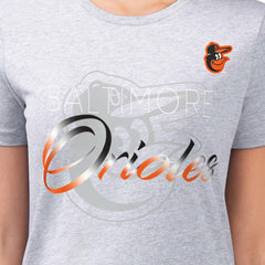 MLB Baltimore Orioles G-III 4Her by Carl Banks Women's Super-Slim Fit Lightweight Shadow Logo Graphic T-Shirt