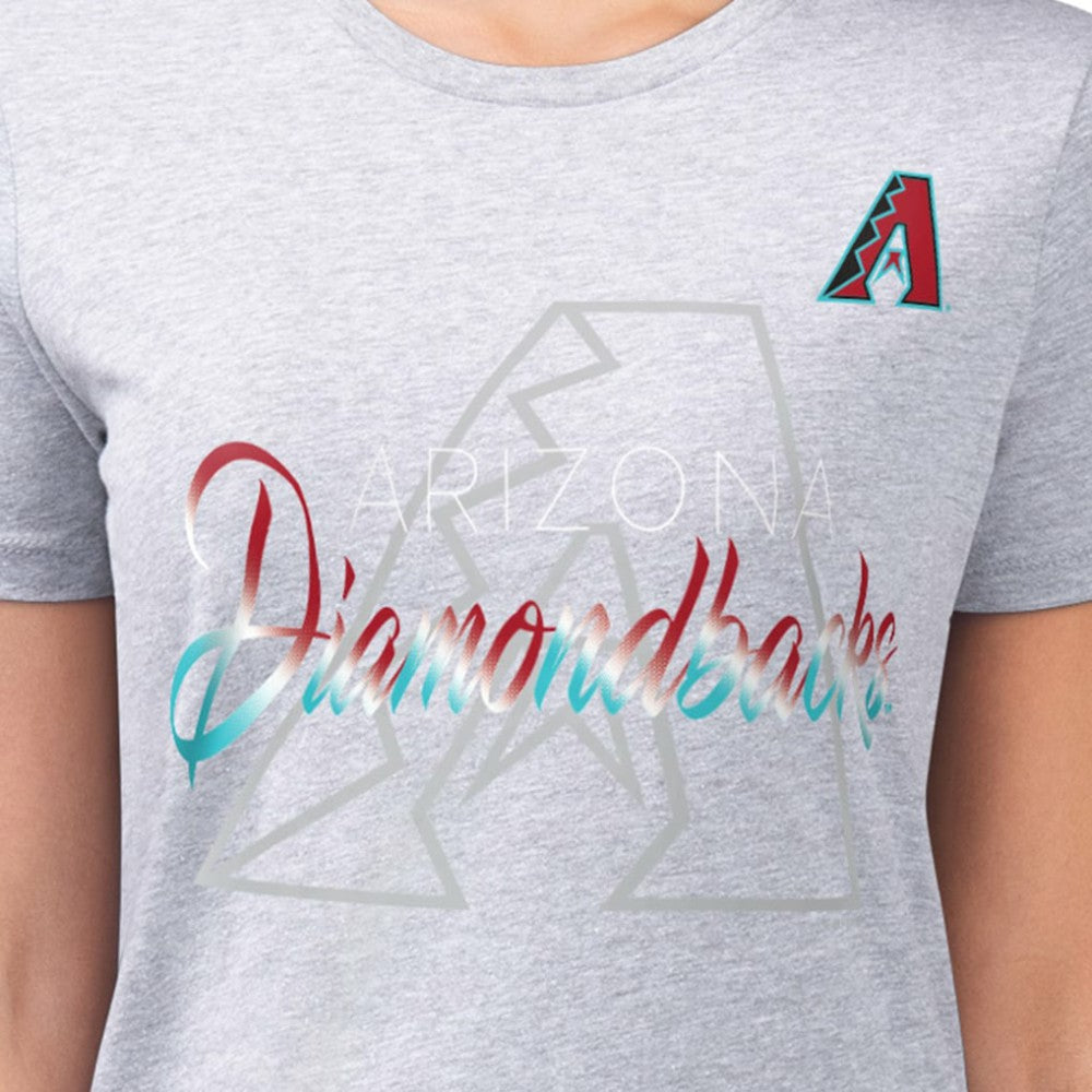 MLB Arizona Diamondbacks G-III 4Her by Carl Banks Women's Super-Slim Fit Lightweight Shadow Logo Graphic T-Shirt