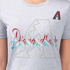 MLB Arizona Diamondbacks G-III 4Her by Carl Banks Women's Super-Slim Fit Lightweight Shadow Logo Graphic T-Shirt