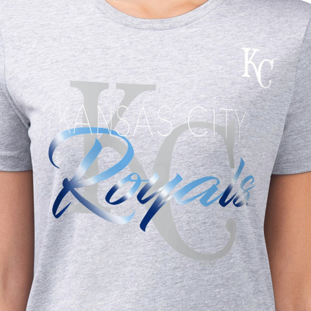 MLB Kansas City Royals G-III 4Her by Carl Banks Women's Super-Slim Fit Lightweight Shadow Logo Graphic T-Shirt