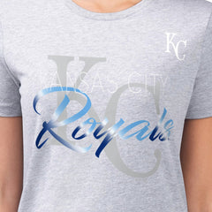 MLB Kansas City Royals G-III 4Her by Carl Banks Women's Super-Slim Fit Lightweight Shadow Logo Graphic T-Shirt