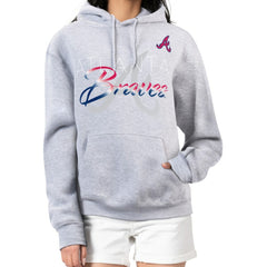 MLB Atlanta Braves G-III 4Her by Carl Banks Women's Shadow Logo Graphic Pullover Hoodie