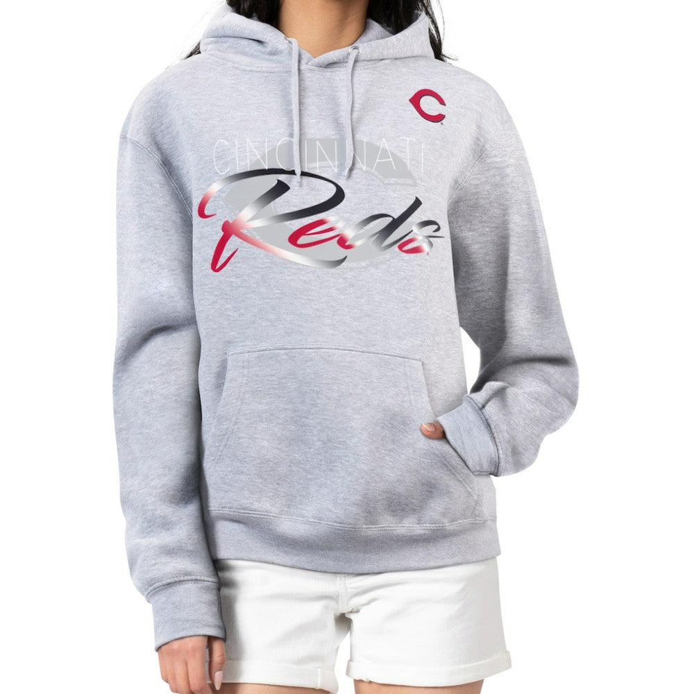 MLB Cincinnati Reds G-III 4Her by Carl Banks Women's Shadow Logo Graphic Pullover Hoodie