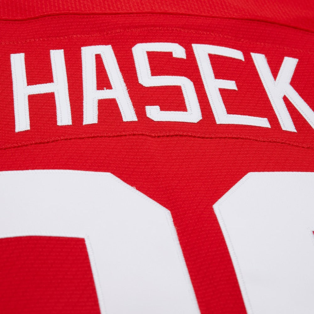 NHL Red Dominik Hasek Detroit Red Wings Mitchell & Ness 2007-08 Power Play Jersey