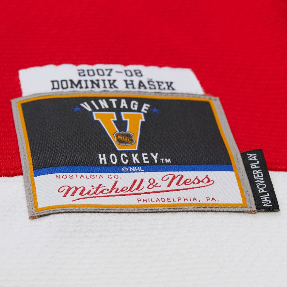 NHL Red Dominik Hasek Detroit Red Wings Mitchell & Ness 2007-08 Power Play Jersey